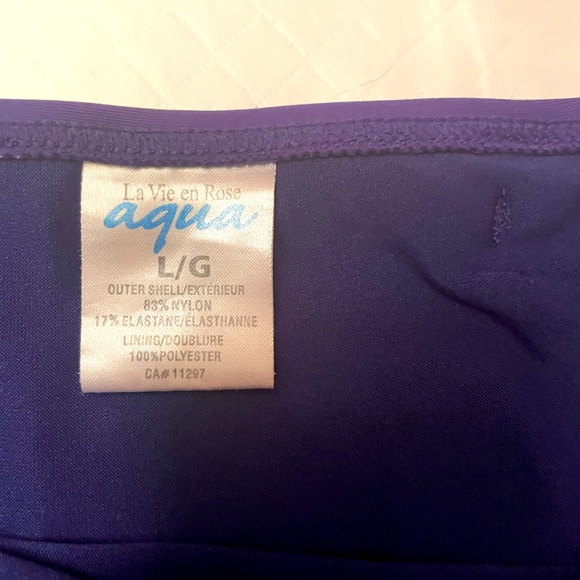 🌸3 for $21🌸La Vie En Rose Aqua large bikini bottoms. Purple + a catchy belt. - Picture 2 of 4